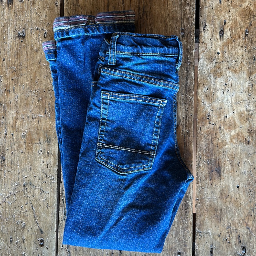 10S boys flannel lined jeans - Cat and Jack